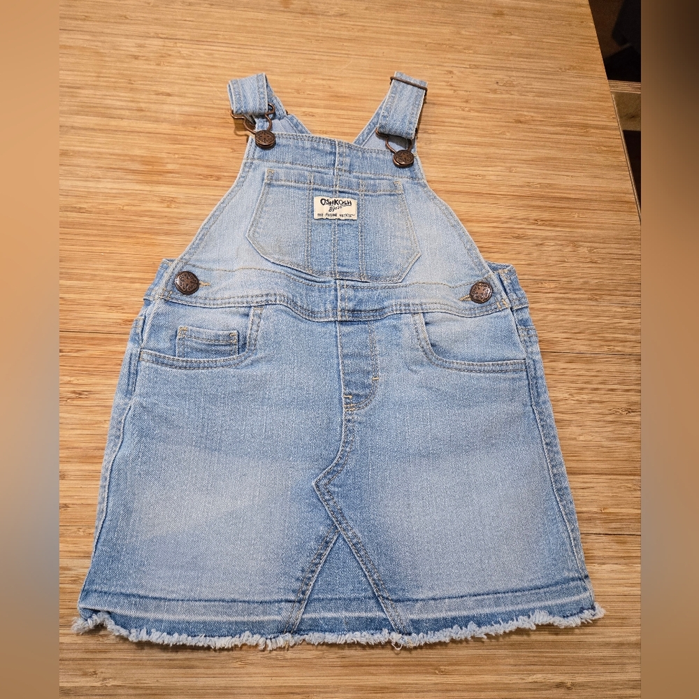 Osh Kosh Denim Blue Toddler Overalls Dress Size 2t